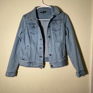 Relativity Light Wash Denim Jacket Button Up - Size S